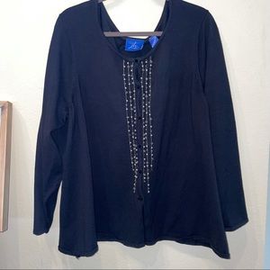 JH COLLECTIBLES. beaded long sleeve cardigan